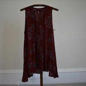 Free People Maroon tank tunic